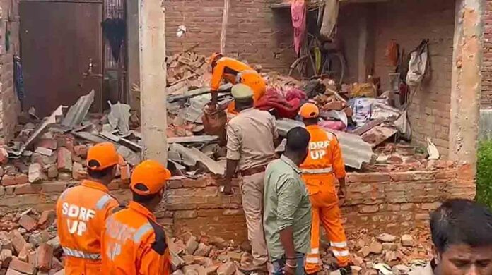 lucknow blast woman claim boy fired shell