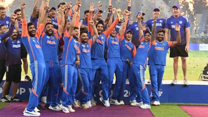 india celebrates asia cup 2025 trophy