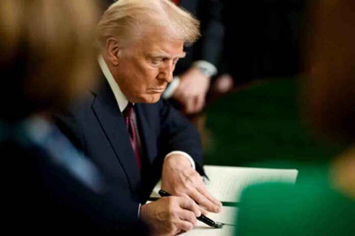donald trump films 100 percent tariff