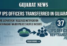 गुजरात में 37 आईपीएस अधिकारियों के तबादले, अशोक यादव बने नए स्टेट आईबी चीफ Big Changes 37 IPS Tranferred in Gujrat