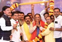 मुख्यमंत्री साय ने जुनवानी नर्मदा धाम में की पंच कुंडीय श्री रुद्र महायज्ञ की परिक्रमा CM Sai at Shiv Mahapuran