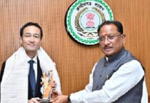 मुख्यमंत्री विष्णु देव साय से जापान दूतावास के राजनीतिक मामलों के मंत्री आबे नोरिआकि ने की सौजन्य मुलाकात Minister Aabe from Japan met CM Sai