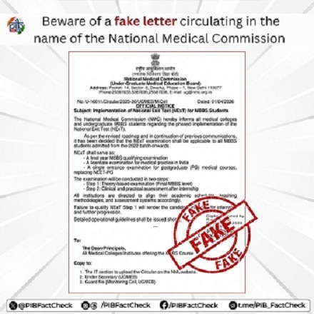 MBBS NXT Test is Fake News MBBS NXT Test is Fake News