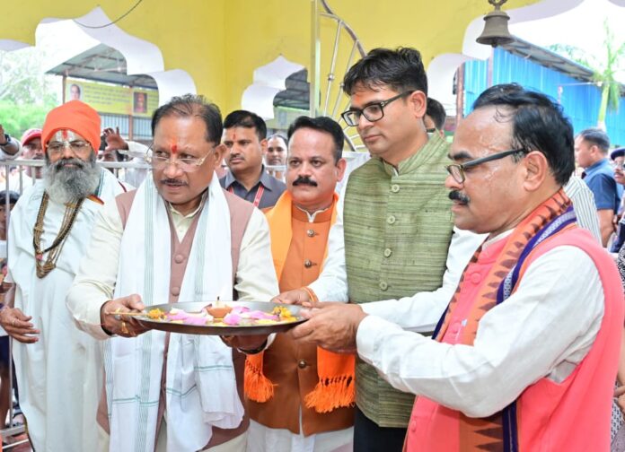 CM Sai at Bhikhampur Siddha Hanuman Mandir