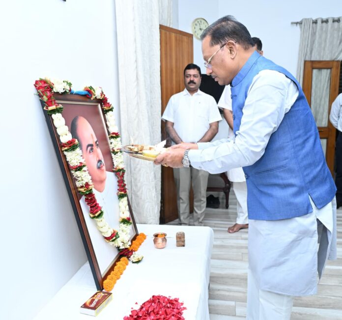 CM paid tribute to Dr. Shyama Prasad