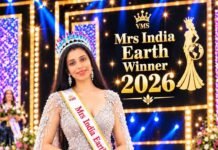 गोंदिया की बेटी, रायपुर की बहू खुशबू शर्मा बनीं ‘मिसेज इंडिया अर्थ विनर 2026’ का ताज gondia ki beti raipur ki bahu