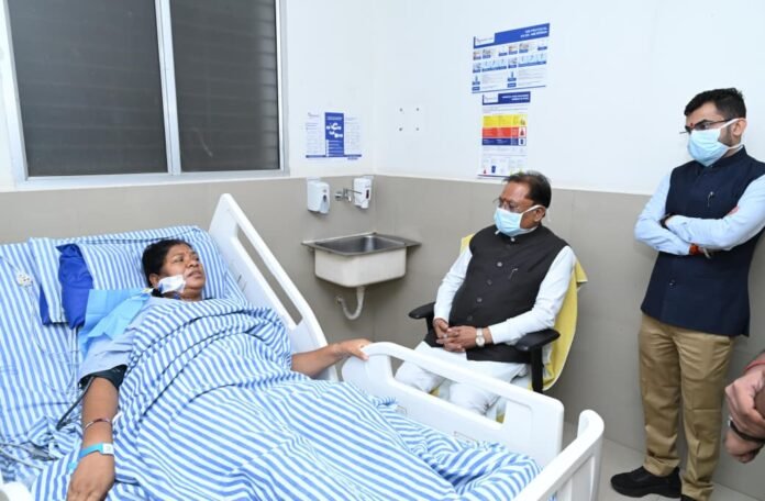 CM Sai met MLA Raimuni at Hospital