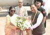 छत्तीसगढ़ के दो दिवसीय दौरे पर राष्ट्रपति द्रौपदी मुर्मु रायपुर पहुंचीं, मुख्यमंत्री साय ने किया भव्य स्वागत chhattisgarh ke do divasiya daure